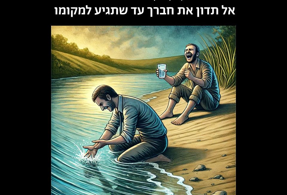 אל תדון את חברך עד שתגיע למקומו